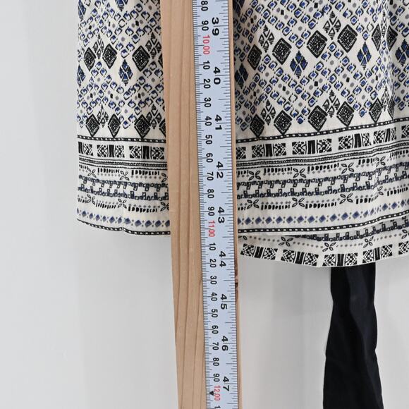 Anthropologie Womens Even Tide Shift Dress Size 4 HD IN PARIS Ivory Boho Print - Picture 11 of 12